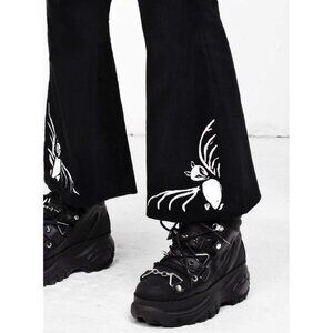 DISTURBIA Pipistrelle gothic flared bat corduroy pants US6